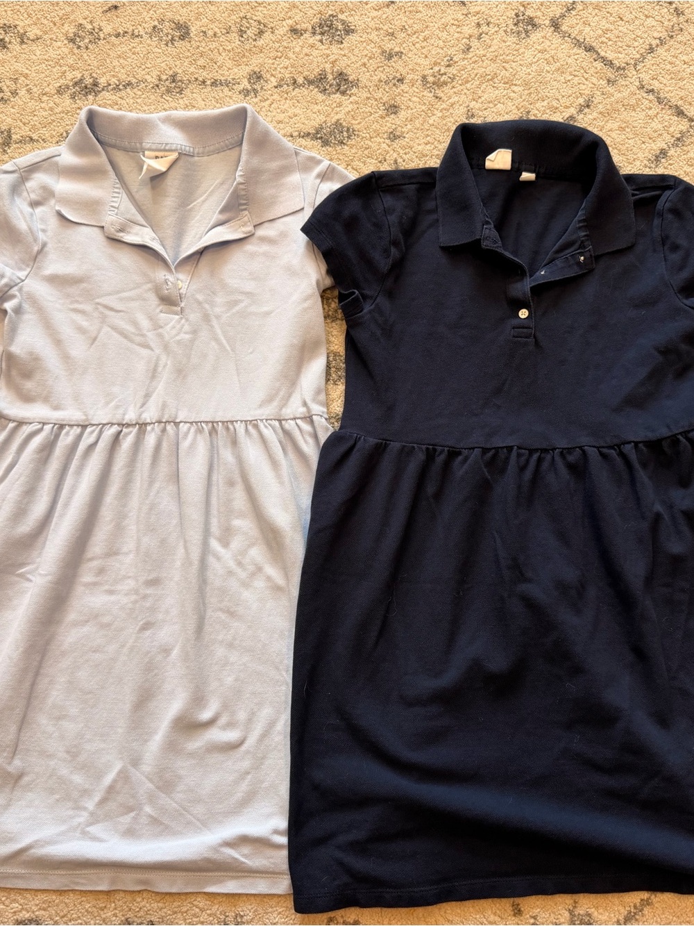 GAP Girls Polo Dress Duo - Light Blue and Navy